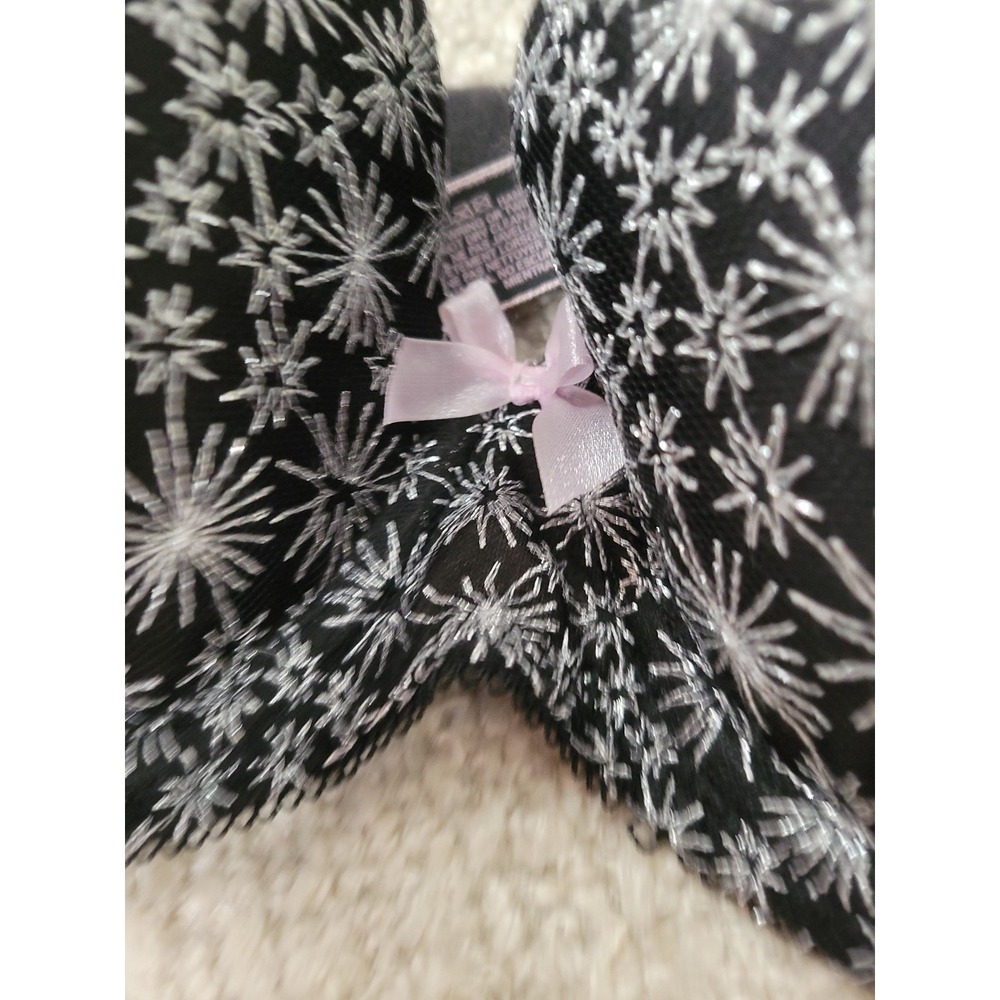 Victoria's Secret Dream Angels Bra 34D Black Silver Sparkle Wired Pretty EUC - Picture 4 of 16